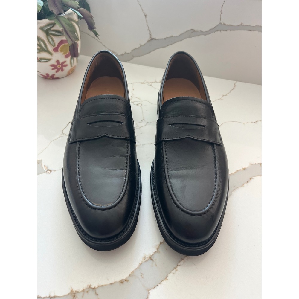 Allen Edmonds Damon Black Leather Penny Loafers Mens 10 D 8646 XL Extralight